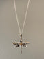 Dragonfly Gemstone Pendant Necklace