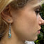 Long Triangle Natural Ethiopian Opal Earrings