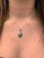 Turquoise Bohemian Oval Sterling Silver Necklace