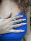 Modernist Sterling Silver Fan Wrap Ring