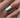 Silver adjustable hammered square ring
