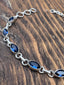 Faceted Iolite Sterling Silver Bracelet