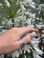 Sterling Silver Wide Band Textured Adjustable Ring, Thumb Ring