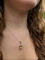 Faceted Citrine Oval Bohemian Sterling Silver Necklace