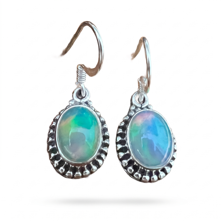 Boho Ethiopian Opal Earrings