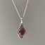 Garnet Vintage Scroll Pendant Necklace