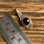 Garnet Vintage Scroll Pendant Necklace