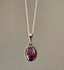 Amethyst Oval Bohemian Silver Necklace