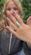 Full FingerSterling Silver Dome Ring-Adjustable