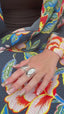 Reversible Gemstone Ring- Sterling Silver-Adjustable