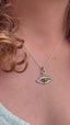 Tiger Eye Turkish Eye / Third Eye / Evil Eye Gemstone Pendant Necklace