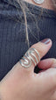 Sterling Silver Wrap Wave Ring-Adjustable Ring