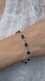 Dainty Black Onyx Sterling Silver Bracelet