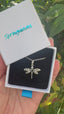 Dragonfly Gemstone Pendant Necklace