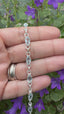 Faceted Blue Topaz Sterling Silver Bracelet