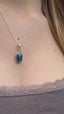 Kyanite Oval Bohemian Sterling Silver Necklace