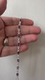 Dainty Amethyst Sterling Silver Bracelet