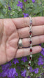 Faceted Garnet Sterling Silver Bracelet