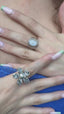 Statement Daisy Sterling Silver Ring- Adjustable