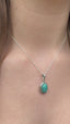 Turquoise Bohemian Oval Sterling Silver Necklace