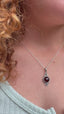 Garnet Vintage Scroll Pendant Necklace