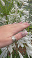 Sterling Silver Wide Band Textured Adjustable Ring, Thumb Ring