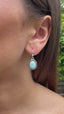 Larimar Oval Dot Silver Earrings