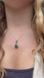 Faceted Emerald Teardrop  Necklace