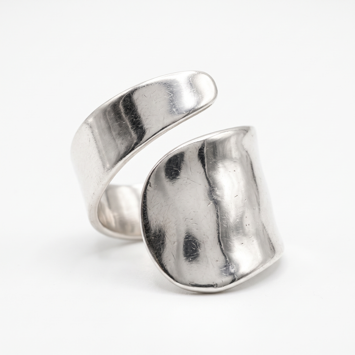 Sterling Silver Statement Wide Wrap Ring