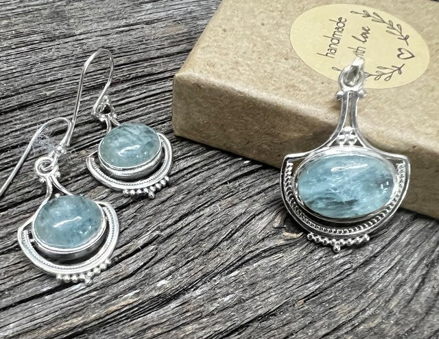 Jose's photo of Aquamarine Vintage Inspired Sterling Silver Drop Earrings