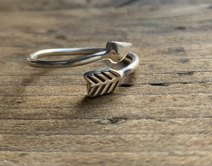 Sterling Silver Adjustable Arrow Ring-Cupid Ring