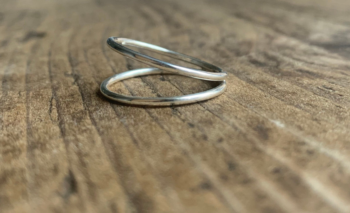 Sterling Silver Double Band Ring