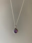 Sterling Silver Sunburst Amethyst Necklace by Springwaves