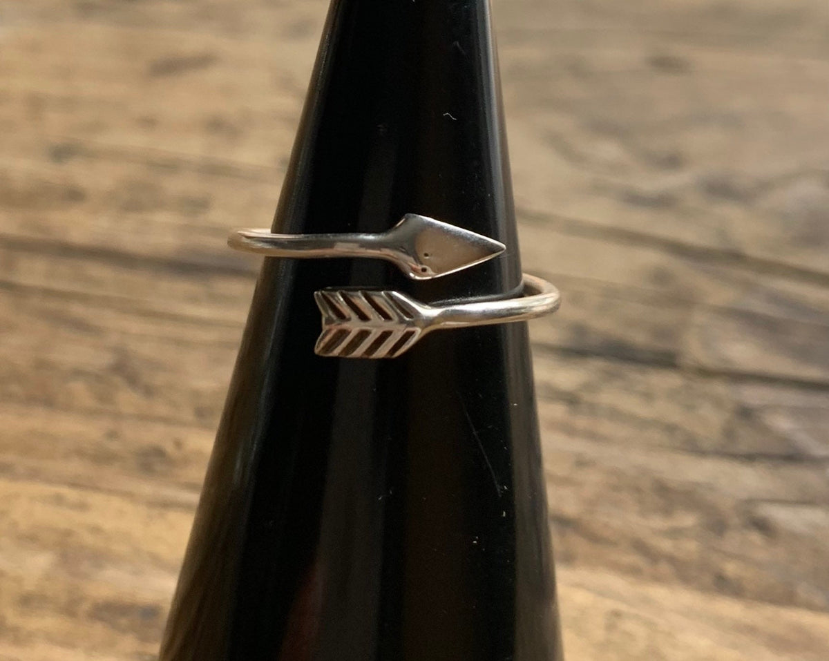 Sterling Silver Adjustable Arrow Ring-Cupid Ring