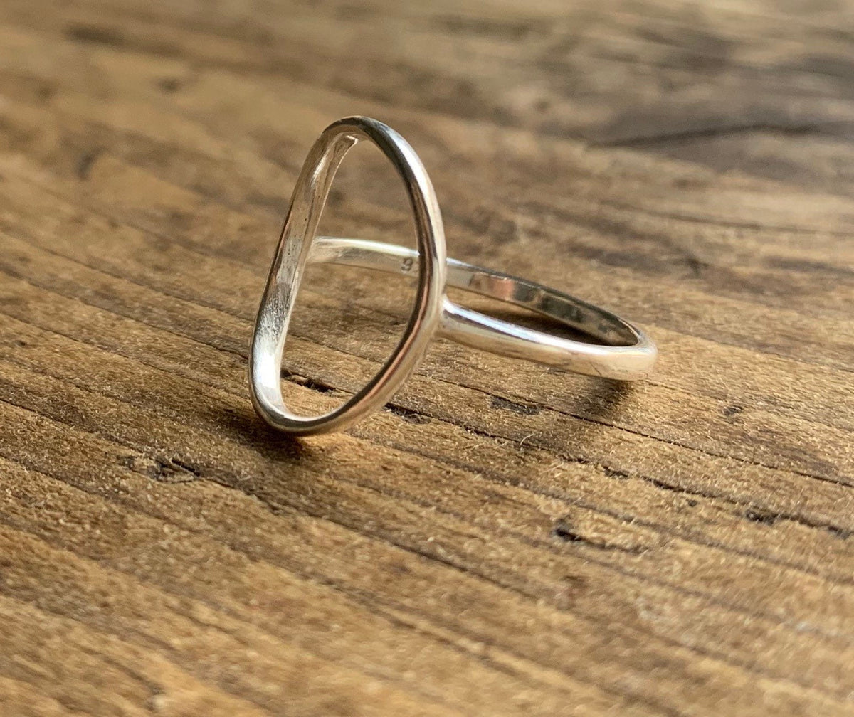 Sterling Silver Open Oval Ring