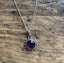 Sterling Silver Sunburst Amethyst Necklace by Springwaves