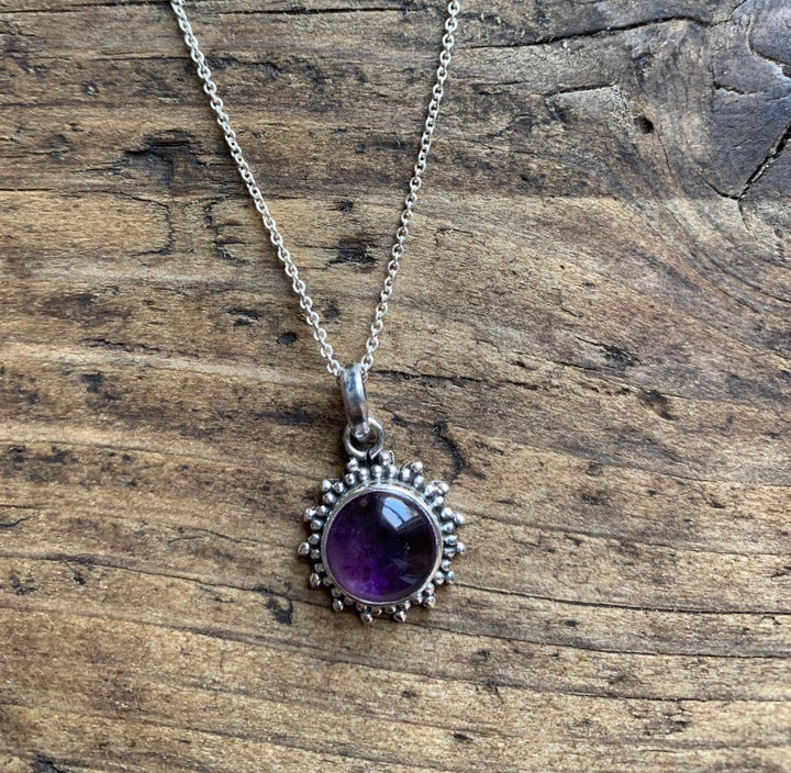Amethyst Sunburst Necklace