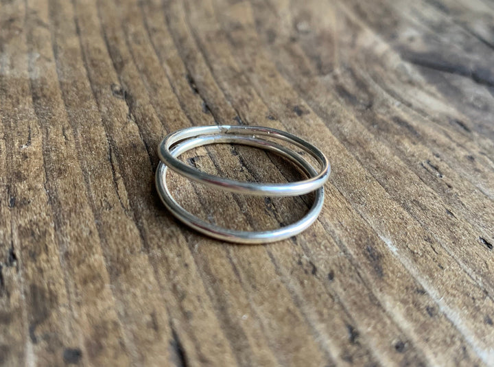 Sterling Silver Double Band Ring