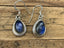 Silver Labradorite/Black Moonstone Teardrop Earrings by Springwaves
