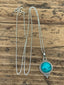 Bohemian Round Turquoise Sterling Silver Necklace by Springwaves