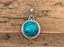 Delicate Round Turquoise Pendant Necklace by Springwaves