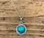 Delicate Round Turquoise Pendant Necklace by Springwaves