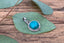 Delicate Round Turquoise Pendant Necklace by Springwaves