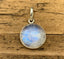Rainbow Moonstone Minimalist Round Necklace by Springwaves