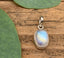 Sterling Silver Classic Oval Rainbow Moonstone Necklace by Springwaves