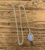 Sterling Silver Teardrop Rainbow Moonstone Necklace by Springwaves