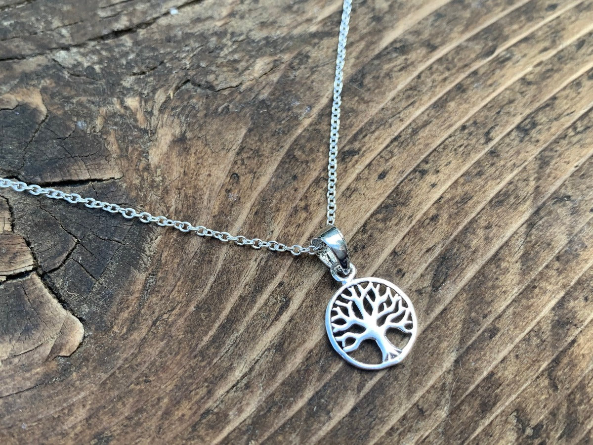 Sterling Silver Tree of Life Pendant Necklace by Springwaves