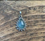 Aquamarine Silver Boho Teardrop Necklace by Springwaves