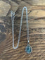 Aquamarine Silver Boho Teardrop Necklace by Springwaves