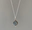 Delicate Boho Aquamarine Circle Silver Necklace by Springwaves